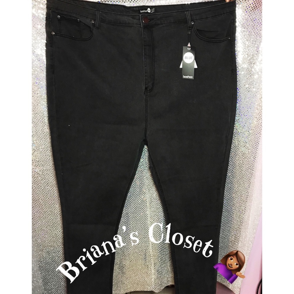 Boohoo: Plus Washed High-Waist Skinny Jeans